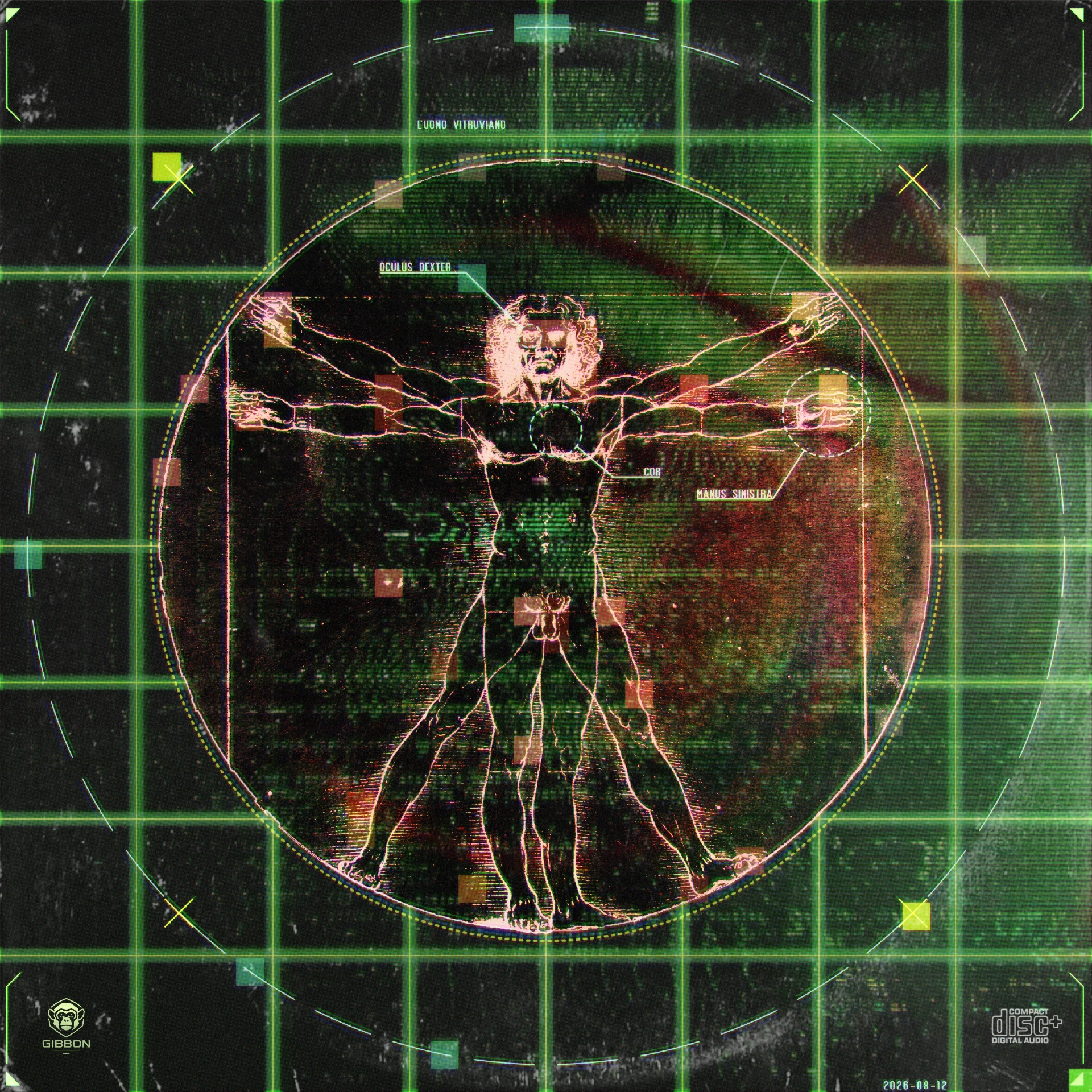 Vitruvian — Vitruvian Man on a scanner grid